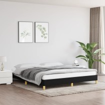 Bed Frame Black 180x200 cm 6FT Super King Fabric