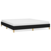 Bed Frame Black 180x200 cm 6FT Super King Fabric