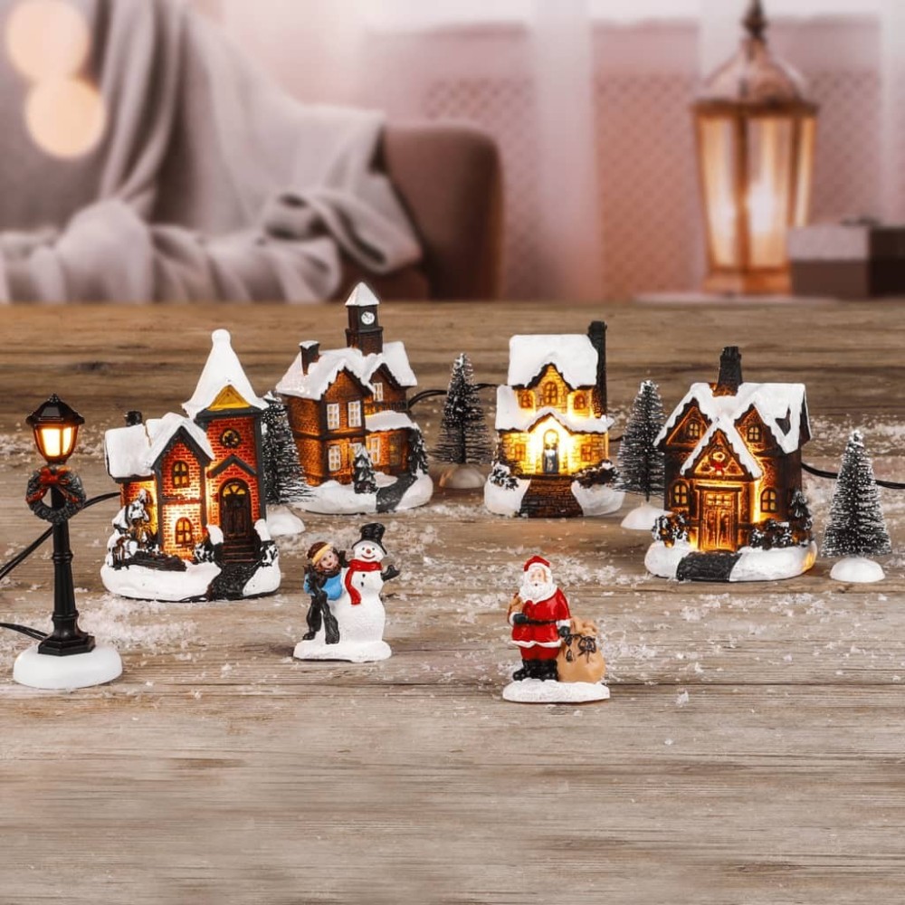 HI LED Christmas Village Scene Decoration