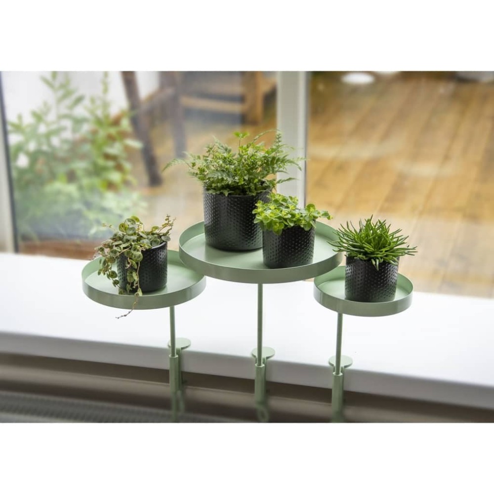 Esschert Design Plant Tray with Clamp Round Green S