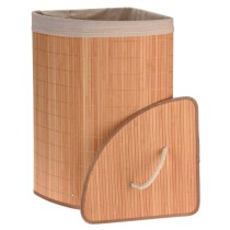 Bathroom Solutions Corner Laundry Basket Bamboo