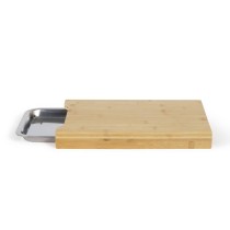 Livoo Cutting Board with Drawer Storage Wood Beige