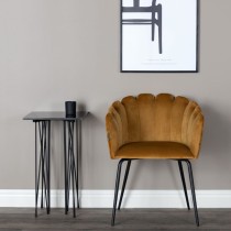 Venture Home Dining Chair Limhamn Velvet Black and Yellow