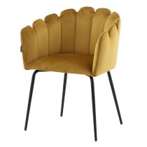 Venture Home Dining Chair Limhamn Velvet Black and Yellow