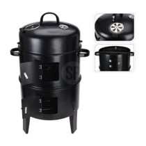 ProGarden BBQ Charcoal Grill with Chimney and 2 Cooking Grills Black