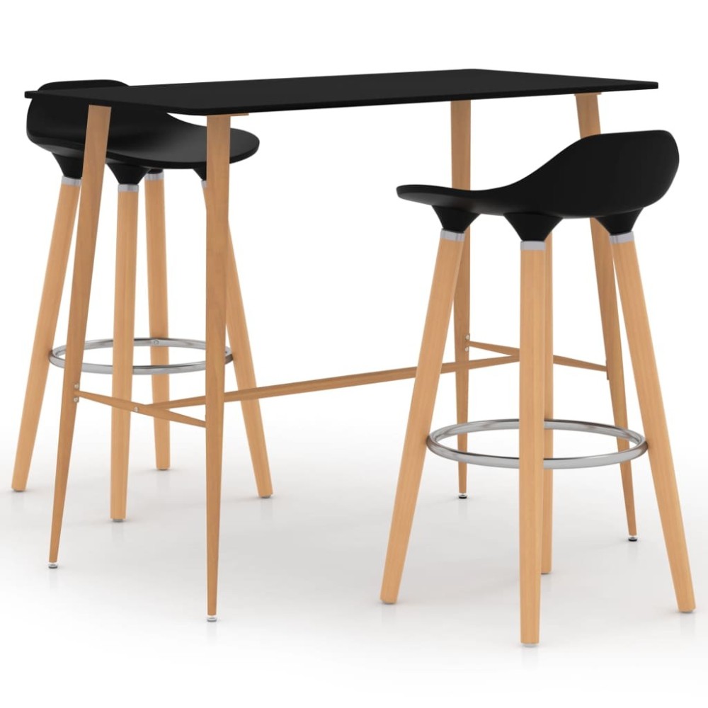 3-tlg. Bar-Set Schwarz und Weiß