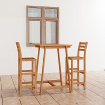 5-tlg. Gartenbar-Set Massivholz Akazie