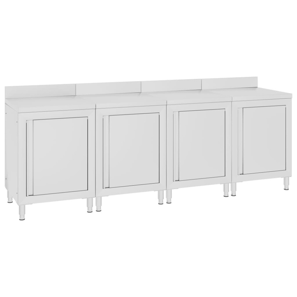 Gastro-Arbeitstisch mit Schrank 60x60x96 cm Edelstahl