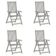 Garden Reclining Chairs 8 pcs Grey Solid Acacia Wood