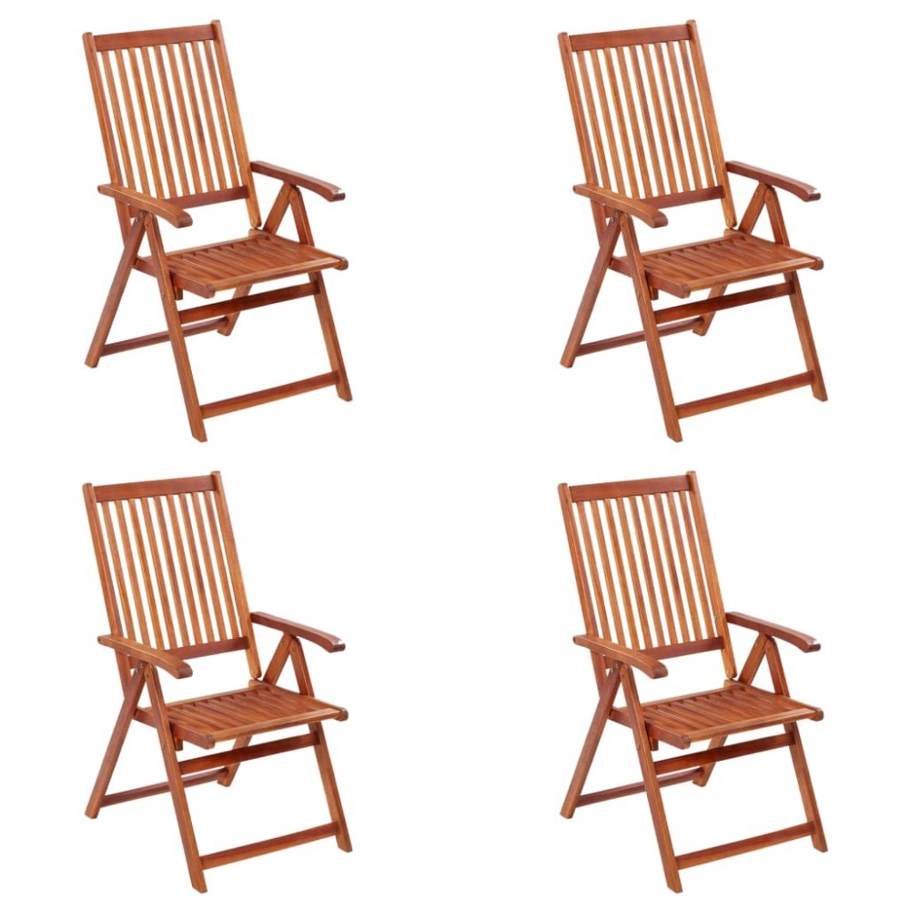 Gartenstühle 2 Stk. Klappbar Akazie Massivholz Braun