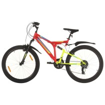 Mountainbike 21 Gang 26 Zoll Rad 36 cm Schwarz