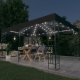Pavillon mit Doppeldach & LED-Lichterkette 3x4 m Taupe