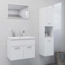 Bathroom Furniture Set White Engineered Wood