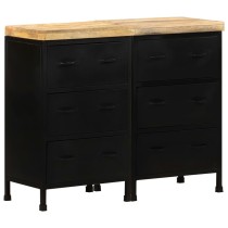Sideboard mit 6 Schubladen Raues Mangoholz