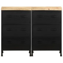 Sideboard mit 6 Schubladen Raues Mangoholz