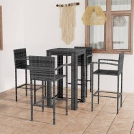 5-tlg. Garten-Bar-Set mit...