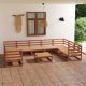 10-tlg. Garten-Lounge-Set Massivholz Kiefer