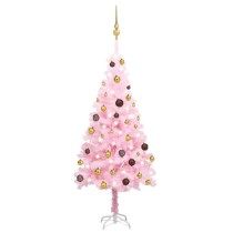 Artificial Pre-lit Christmas Tree with Ball Set Blue 240 cm PVC