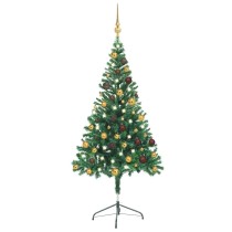 Artificial Christmas Tree with LEDs&Ball Set L 240 cm White