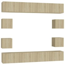 8-tlg. TV-Schrank-Set Weiß Holzwerkstoff