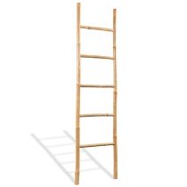 Towel Ladder with 5 Rungs Bamboo 150 cm