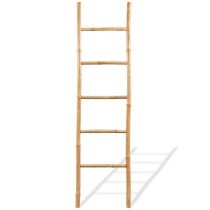 Towel Ladder with 5 Rungs Bamboo 150 cm