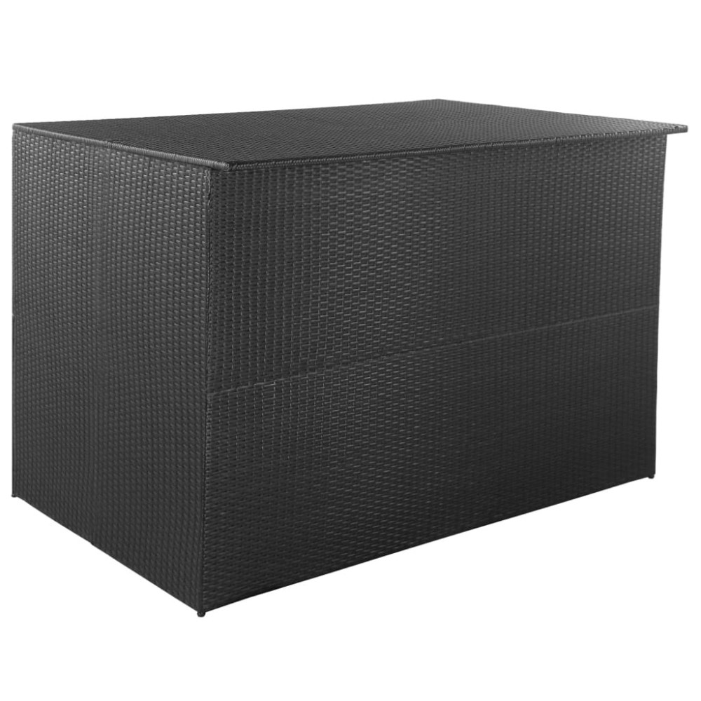 Garden Storage Box Grey 150x100x100 cm Poly Rattan