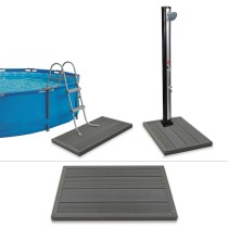 Bodenelement für Solardusche Braun 101x63x5,5 cm WPC