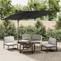 Cantilever Umbrella with Aluminium Pole Black 400x300 cm