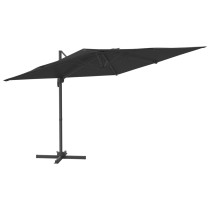 Cantilever Umbrella with Aluminium Pole Black 400x300 cm