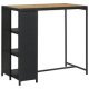 Bar Table with Storage Rack Grey 120x60x110 cm Poly Rattan
