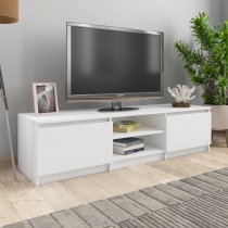 TV Cabinet High Gloss Grey 140x40x35.5 cm Engineered Wood