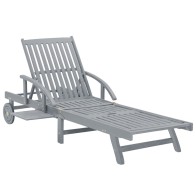 Garden Sun Lounger Grey...