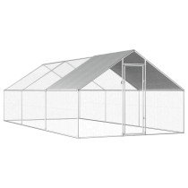 Outdoor-Hühnerkäfig 2,75x4x1,92 m Verzinkter Stahl