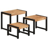 Nesting Tables 3 pcs Solid...