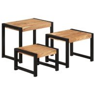Nesting Tables 3 pcs Solid...