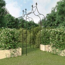 Garden Arches 2 pcs Black 120x38x260 cm Steel