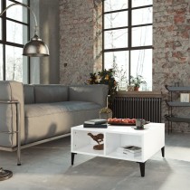Couchtisch Hochglanz-Grau 60x60x30 cm Holzwerkstoff