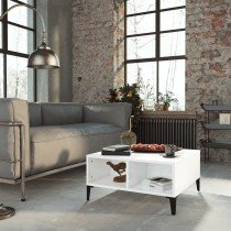 Coffee Table High Gloss Grey 60x60x30 cm Engineered Wood