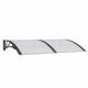 Door Canopy Black 150x100 cm Polycarbonate
