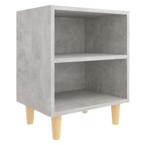 Bed Cabinet with Solid Wood Legs Sonoma Oak 40x30x50 cm