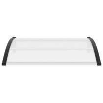 Door Canopy Grey and Transparent 150x80 cm PC