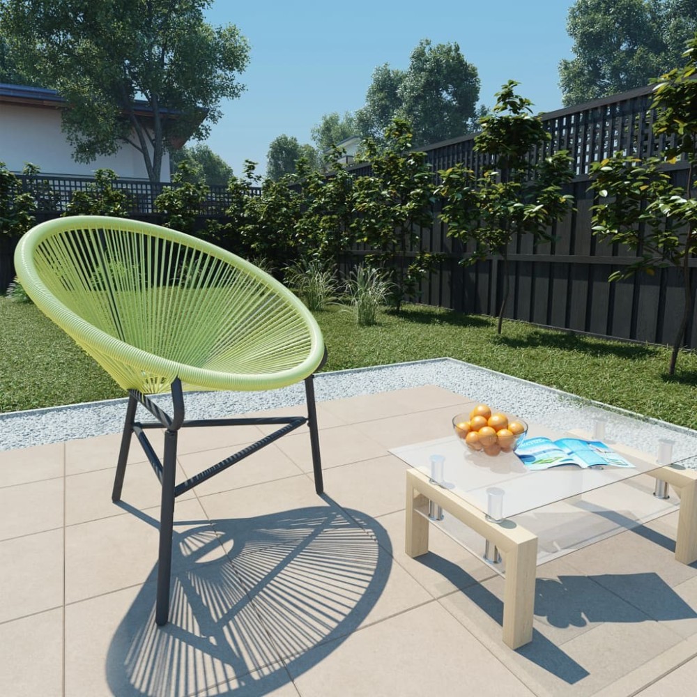 Garden Moon Chair Poly Rattan Black