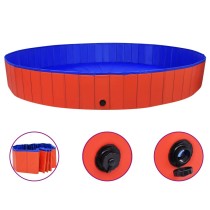 Foldable Dog Swimming Pool Blue 80x20 cm PVC