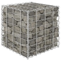 Würfel-Gabionen-Hochbeet Stahldraht 50x50x50 cm