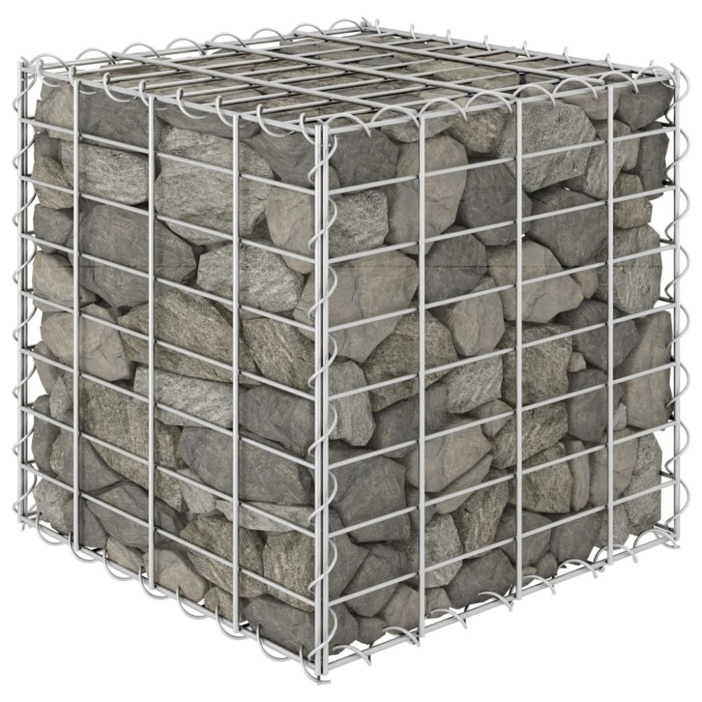 Würfel-Gabionen-Hochbeet Stahldraht 50x50x50 cm
