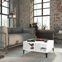 Coffee Table High Gloss Grey 60x60x30 cm Engineered Wood