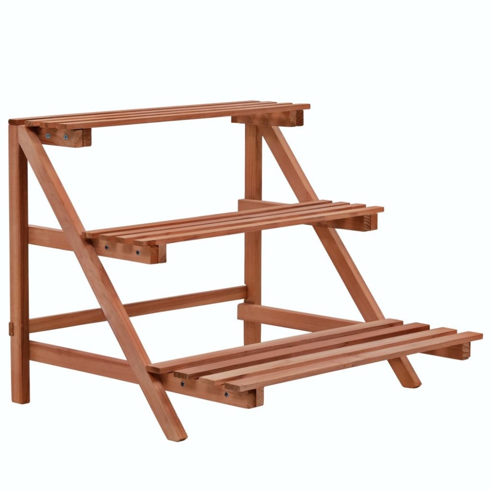 Plant Stand Cedar Wood 45x40x145 cm