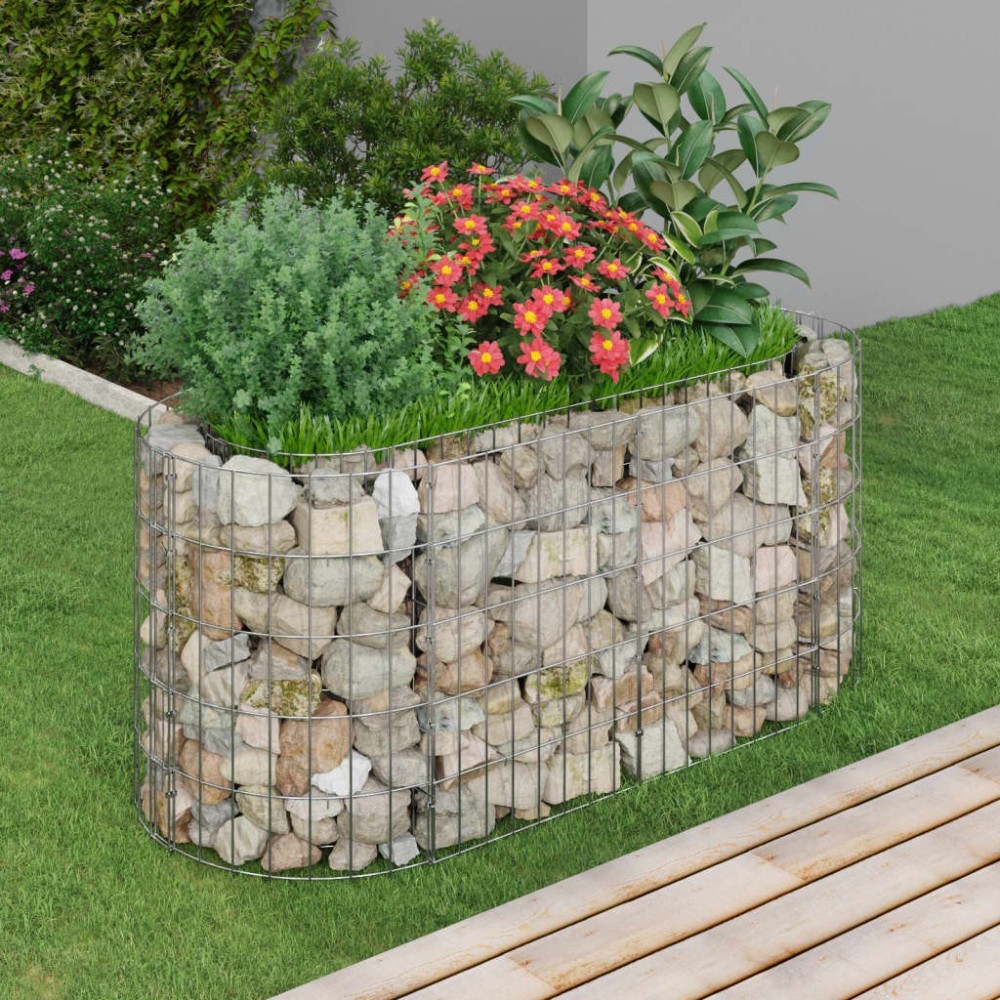 Gabion Raised Bed Galvanised Iron 600x100x100 cm