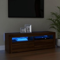 TV Cabinet with LED Lights High Gloss Grey 120x35x40 cm